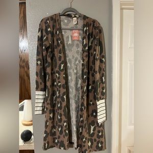 Boutique Cheetah Print Cardigan